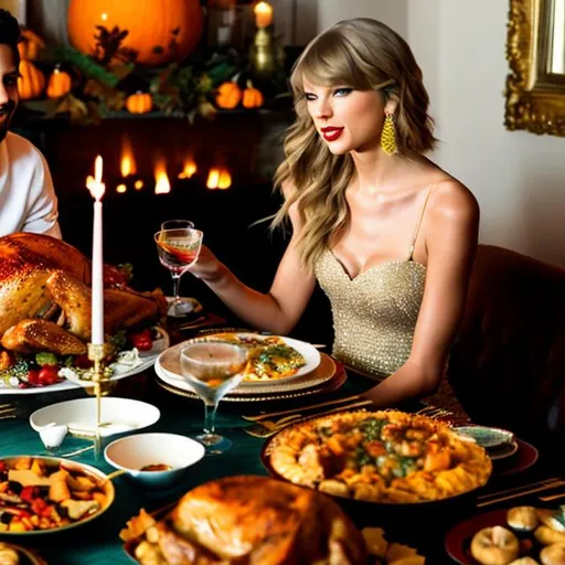 Prompt: Taylor swift has a great thanksgiving