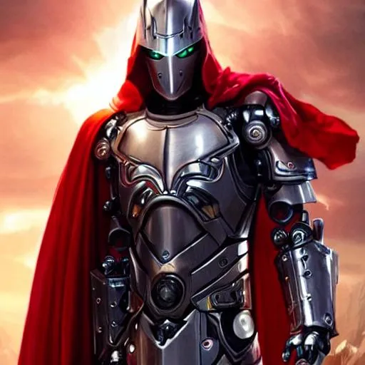 masculine robotic knight, detailed armor,... OpenArt