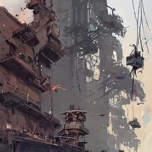 Prompt: artwork by Ian McQue
