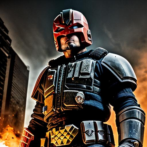 RAW photo, realistic photo of Judge Dredd, (high det... | OpenArt