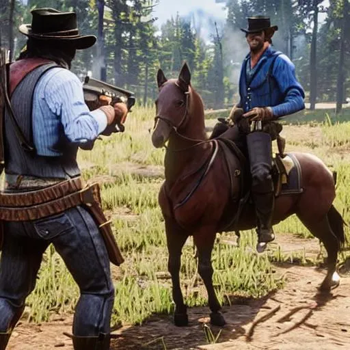 Prompt: red dead redemption 2 fortnite