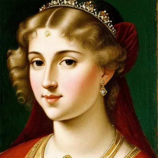 Prompt: portrait of a 10th-century Spanish light-haired princess