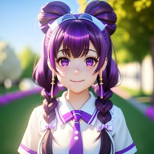 Beautiful Curly Pigtails Anime Girl | Poster