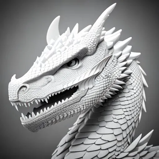 Prompt: Work in progress uncolored 3D model of a wingless dragon, cute face, perfect composition, hyperrealistic, super detailed, 8k, high quality, trending art, trending on artstation, sharp focus, studio photo, intricate details, highly detailed