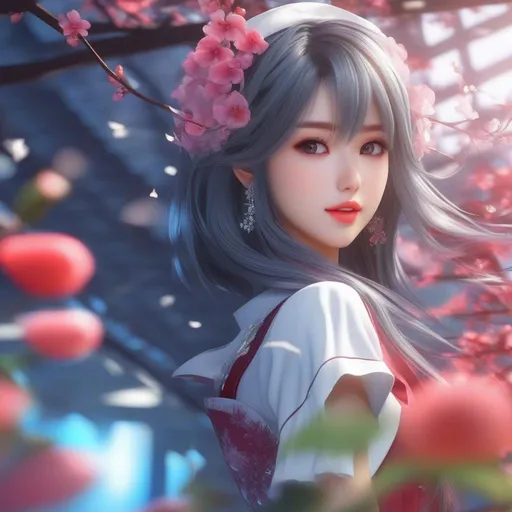 3d anime woman and beautiful pretty art 4k full raw HD