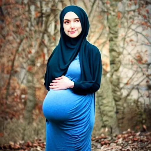 Prompt: Pregnant hijab 