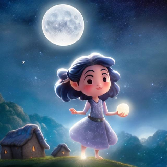 In gratitude the stars granted Luna a special gift  a tiny shimmering star that she could carry
