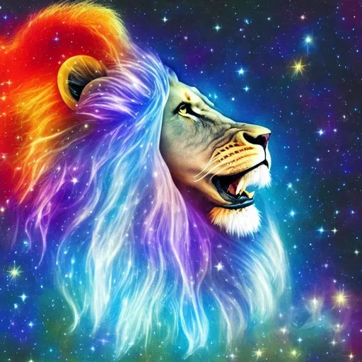 A Cosmic Proud Lion 