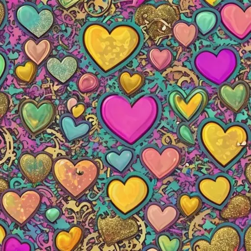 Cute glittery and metallic background with brightly... | OpenArt