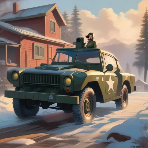 Prompt: Helen Park from Call of Duty Cold War, cartoony, cold atmosphere, extremely detailed painting by Greg Rutkowski and by Henry Justice Ford and by Steve Henderson