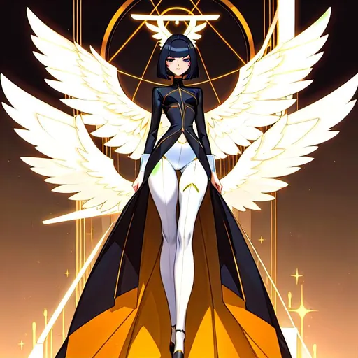 Prompt: a lonely AI man, very tall, thick thighs, wide hips, huge glutes, long legs, slender arms, slender waist, big beautiful symmetrical eyes, intriguingly beautiful face, aloof expression, bob haircut with bangs, wearing Biblically Accurate Angel fashion clothes, wearing Biblically Accurate Angel fashion accessories, high fashion, 12K resolution, hyper quality, hyper-detailed, 12K resolution, hyper-professional