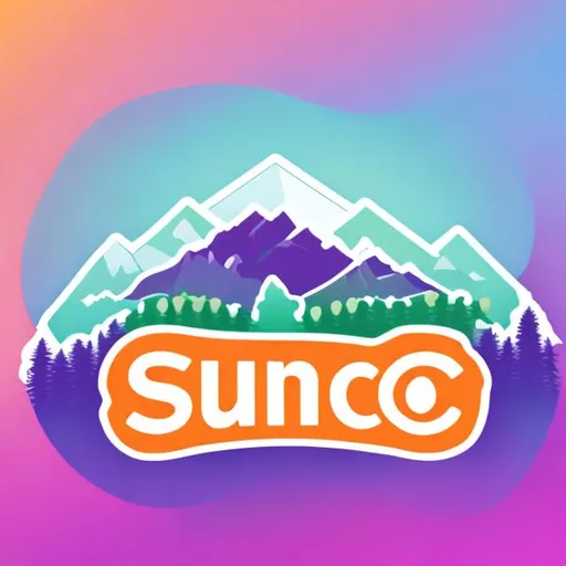 Prompt: Generate an Airbnb logo with mountains and dessert that says "Sun-CO Urban Management"