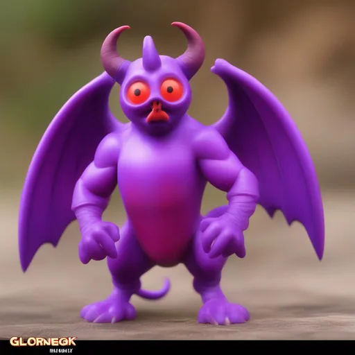 Prompt: Glorgnegok (Purple Blast Forme), Red Tailed Devil Time, Pixar, Cu76