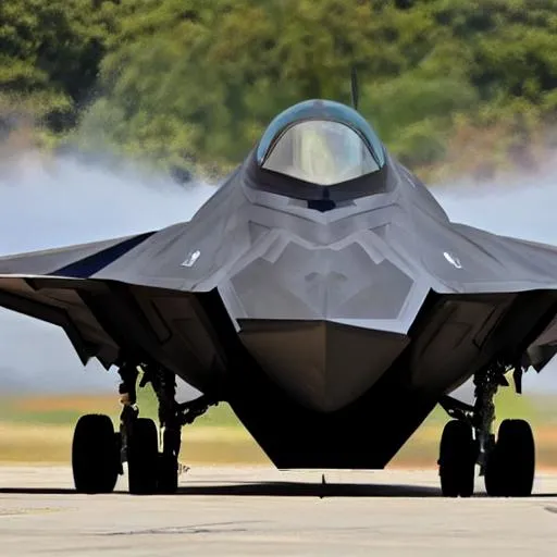 Prompt: photo f22 stealth fighter