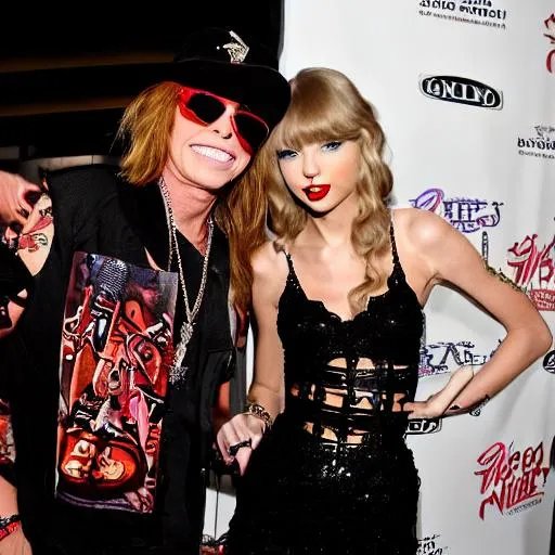 Prompt: Taylor swift with axl rose