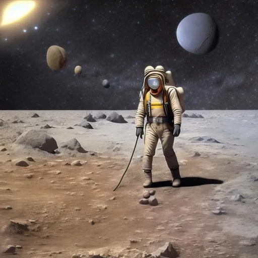 Prompt: A geologist on pluto