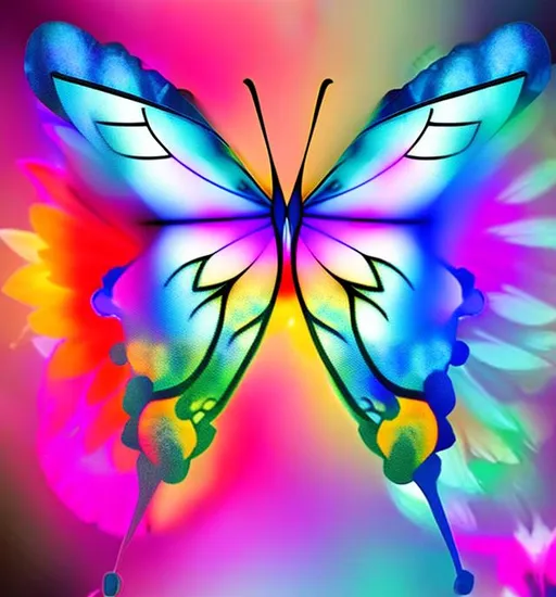 Prompt: flower energy butterfly effect
