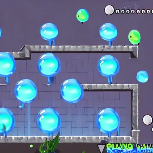 aqua blue skyland 3d Ice Pillars, Octagon, Decahedro... OpenArt