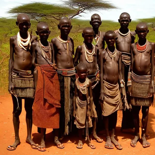 Prompt: Kenyan tribe. Picture that symbolises the meaning of tribe in this context.