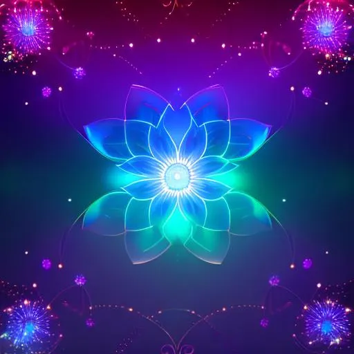 Prompt: ｛Celestial Harmony｝,Awakened，glowing flowers, full body, 8K, 