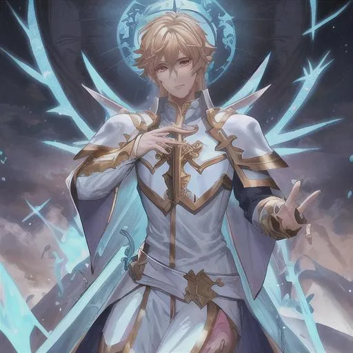 Prompt: holy paladin of a dragon god 1male