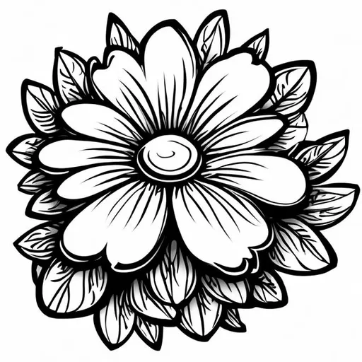 Prompt: Flower -- Cartoon -- isolated on white 