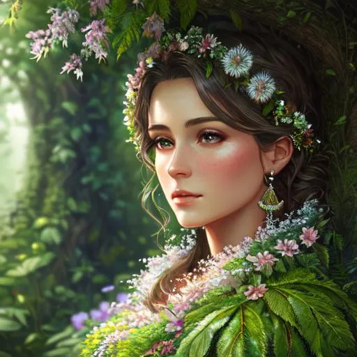 Prompt: create most beautiful photograph of most beautiful fictional, Mother of nature, extremely, detailed environment, detailed background, intricate, detailed skin, natural colors , professionally color graded, photorealism, 8k, moody lighting.
