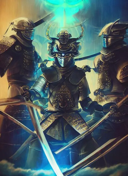 Portrait of {characters}, army of samurai saints, ni... | OpenArt