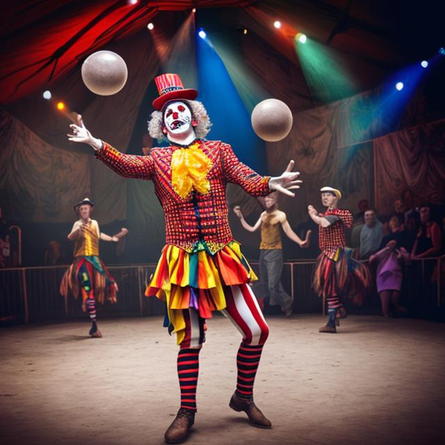 Circus Tent Clown Isolated On White Stock Vector (Royalty