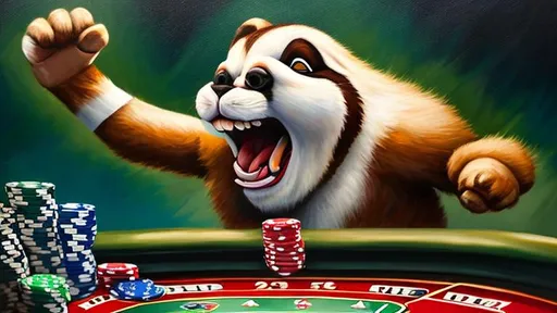 Prompt: high quality painting of a poker playing bandit yelling booyah, throwing his cards
