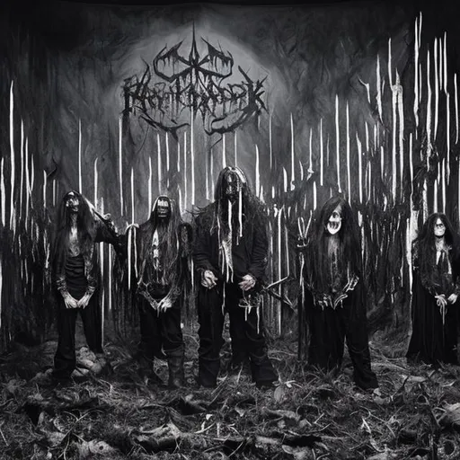 Prompt: Black Metal Concert, Kindergarten, Corpsepaint