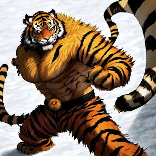 mutant-sensei-sabretooth-tiger with tiger-striped fu... | OpenArt