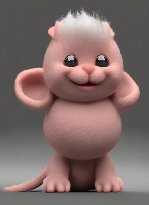 Prompt: tiny cute happy troll toy, soft smooth lighting, 3d blender render, polycount, modular constructivism, physically based rendering