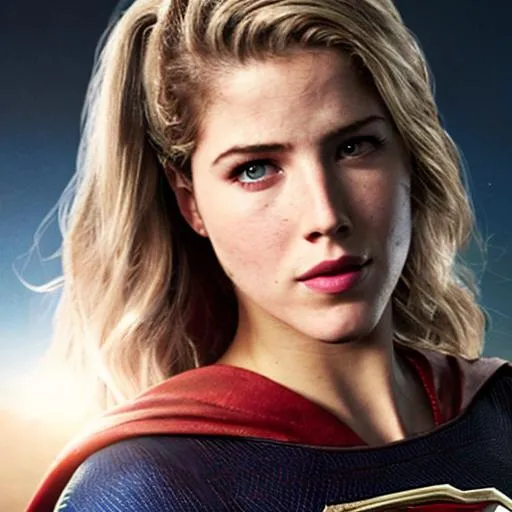 Prompt: emily bett rickards as supergirl