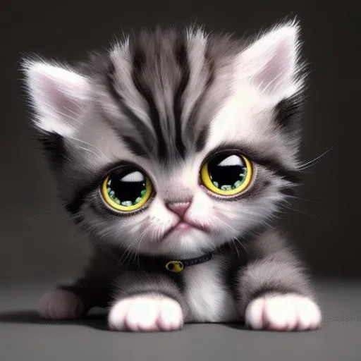Prompt: Cutest baby kitten, Superhero, huge eyes, ornate, intricate, adorable and fluffy, hyper-detailed, 64K, UHD, HDR, unreal engine, vivid colors
