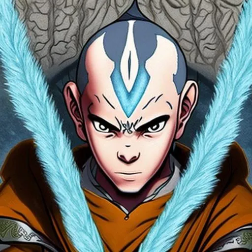 Prompt: avatar the last airbender, god like creature, extra realistic, extra detail