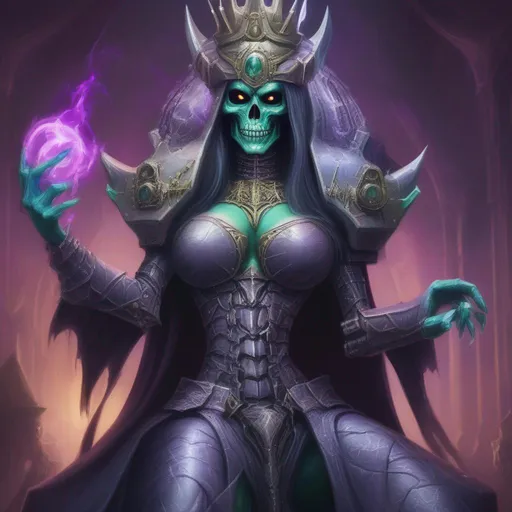 Prompt: techno lich queen
