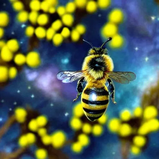 Prompt: Galaxy, bee