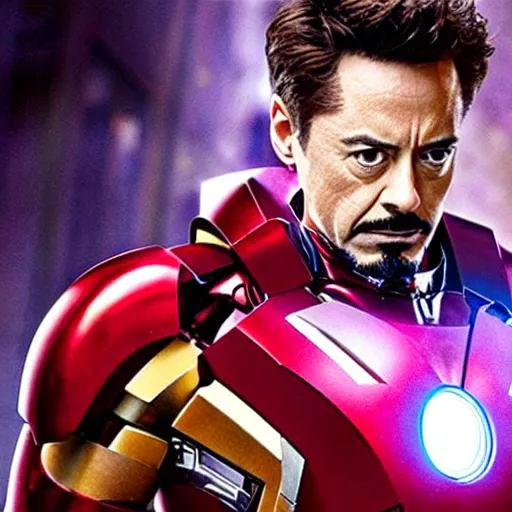 Iron man, Tony stark, building a new suit, in the st... | OpenArt