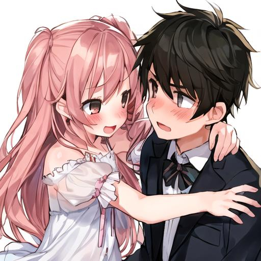 girl and boy in love blushing OpenArt