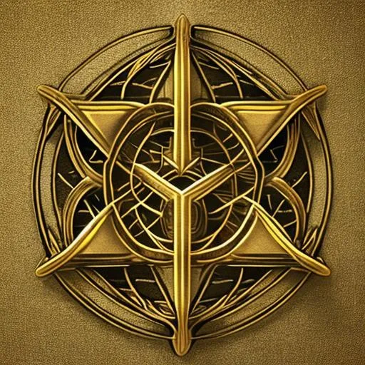 Prompt: Celestial golden rune, magic symbol, sacred geometry, 4k
