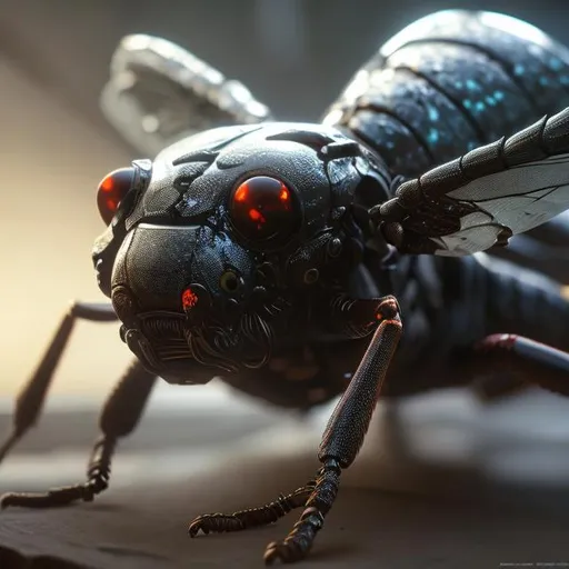 Prompt: 8k masterpiece, highly detailed, sci fi insect