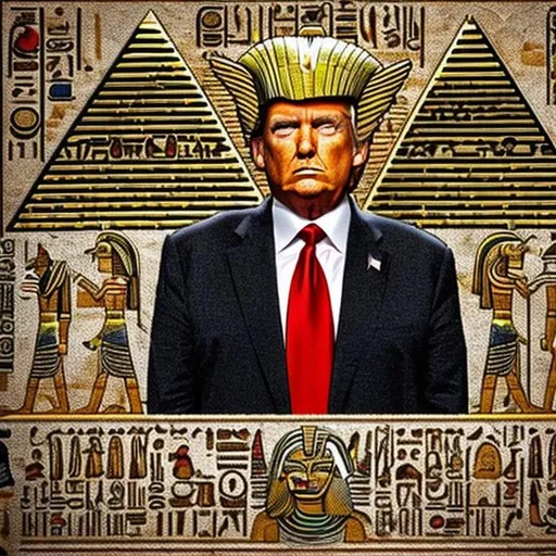 Prompt: President Donald Trump Egyptian Pharaoh 