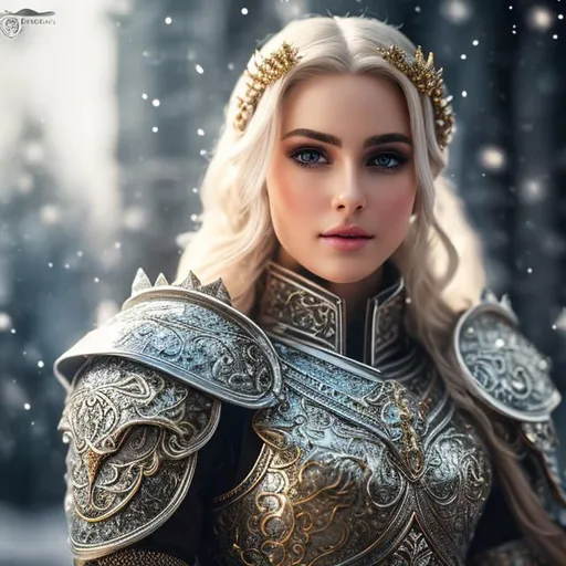 Prompt: create hig quality photograph of  beautiful female princes with white medieval knight armor, extremely detailed face, extremely detailed environment, extremely detailed background, intricate, extremely detailed skin, natural colors , professionally color graded, photorealism, 8k, realistic, moody lighting, ambience lighting