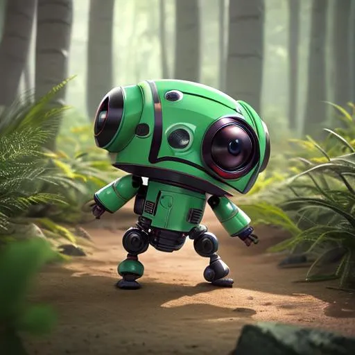 Prompt: C4d render of a tiny cute and adorable ninja droid in a forest, 3d render, cartoon, hyper realistic, highly detailed, digital illustration, fantasy, dreamlike, surrealism, super cute, trending on artstation designed by dieter rams