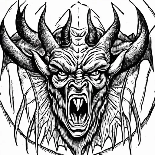 Prompt: Hand drawn satan
