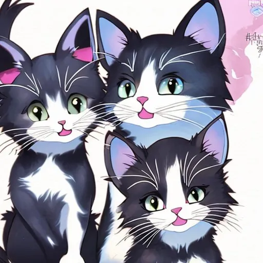 Prompt: Anime cats