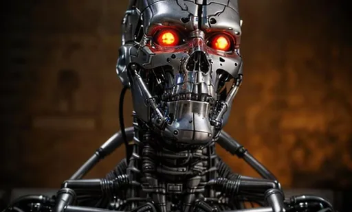 Prompt: Terminator, robotic, cybernetic, complex, mechanical, machine, 