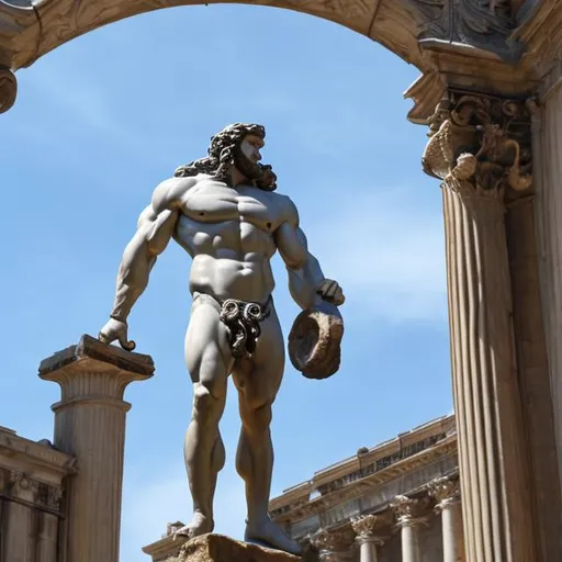 Prompt: Hercules statue
