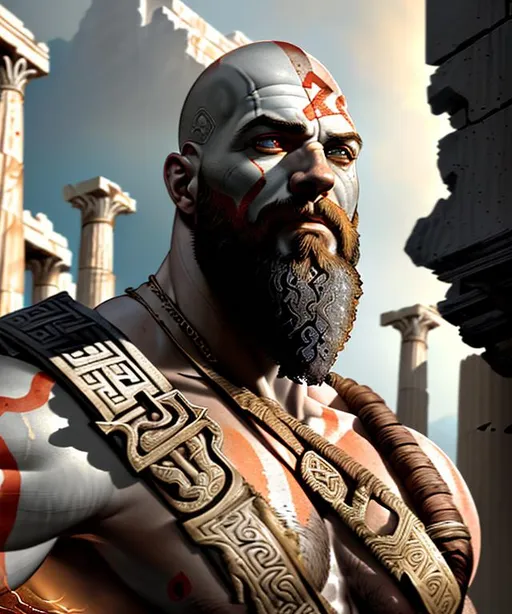 Kratos Wallpaper 4K, Fortnite, God of War, Skin